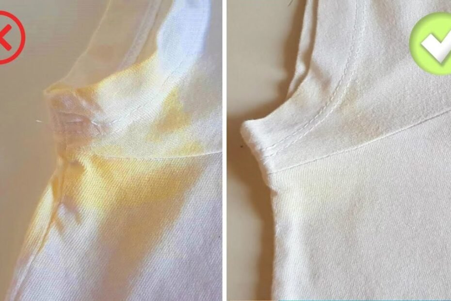 Taches jaunes de sueur sur les vêtements blancs : la javelle n’est pas utile !
