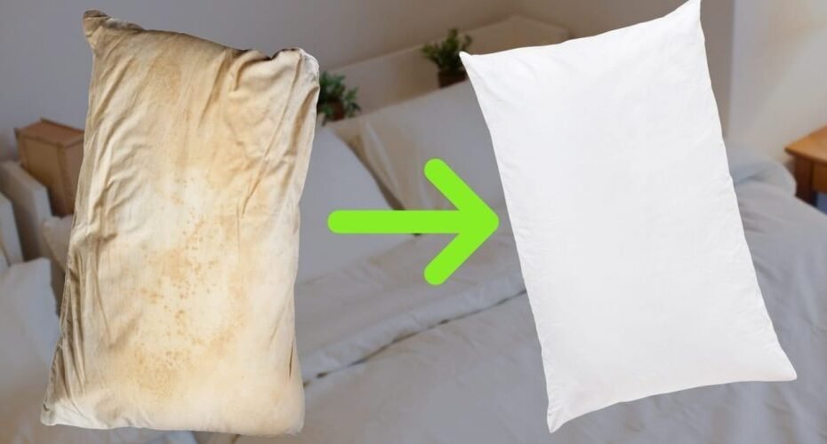 Des oreillers blancs impeccables, sans machine à laver : la méthode de nettoyage à sec de la grand-mère