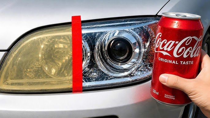 Versez du Coca-Cola sur les phares de votre voiture et observez le résultat ! 90 % des gens l&rsquo;ignore
