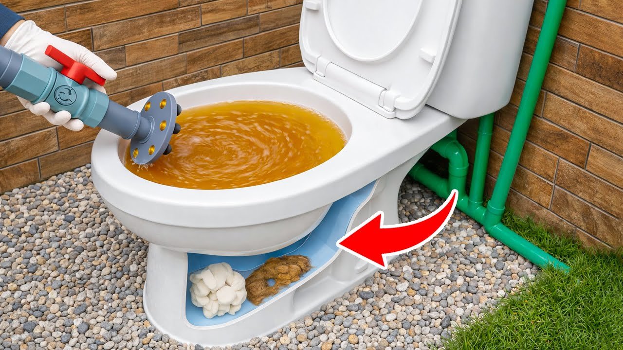 L&rsquo;astuce géniale d&rsquo;un plombier de 65 ans pour déboucher des toilettes à l&rsquo;aide de PVC et d&rsquo;une vieil