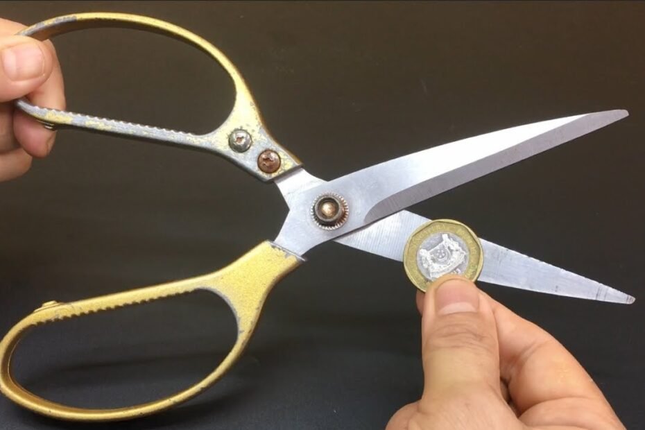Ciseaux AFFILÉS comme un RASOIR avec une seule pièce. Pas d’outils, pas de problèmes !