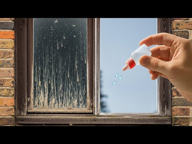 Juste 3 gouttes sur les vitres et oubliez le lavage pendant des mois !