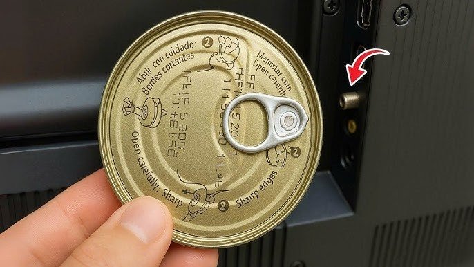 Pas besoin d&rsquo;Internet ! Placez une boîte de thon derrière votre téléviseur – Vous serez surpris ! 📡