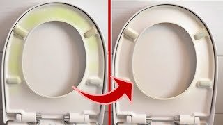 Comment rendre blanche une lunette de toilettes jaunie très facilement