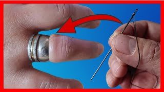 Comment retirer FACILEMENT une BAGUE COINCÉE à votre doigt avec une AIGUILLE | Gio de la Rosa