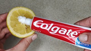 Appliquez simplement du DENTIFRICE sur du CITRON et vous n&rsquo;aurez plus jamais ce problème